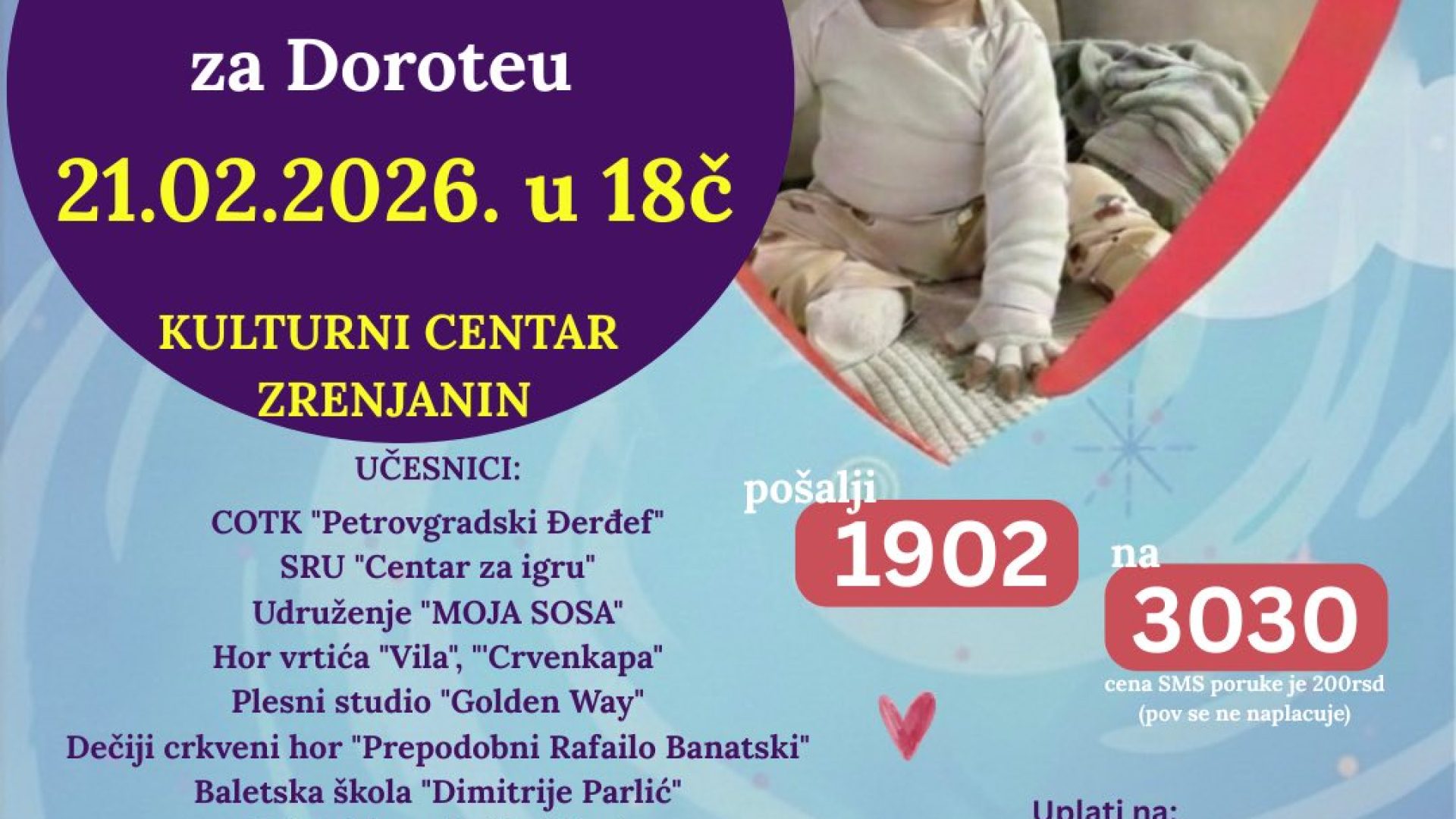 21. 02. Humanitarni koncert za Doroteu