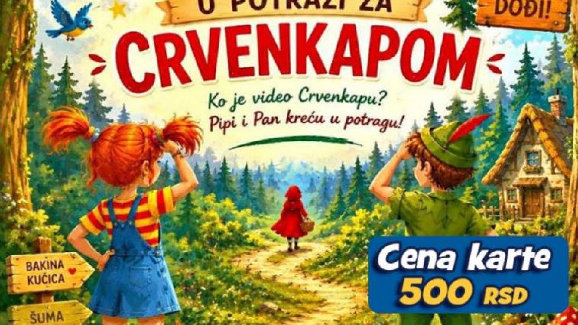 17. 10. Predstava “Pipi i Pan u potrazi za Crvenkapom”